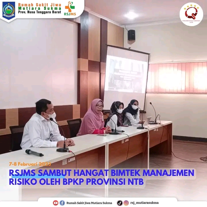 RSJMS SAMBUT HANGAT BIMTEK MANAJEMEN RISIKO OLEH BPKP PROVINSI NTB